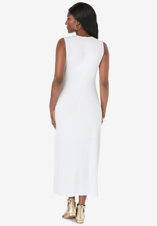 Stretch Knit Tiered Maxi Dress, , on-hover image number 1