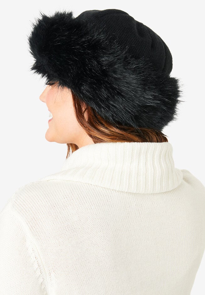 Faux Fur Hat, , on-hover image number null