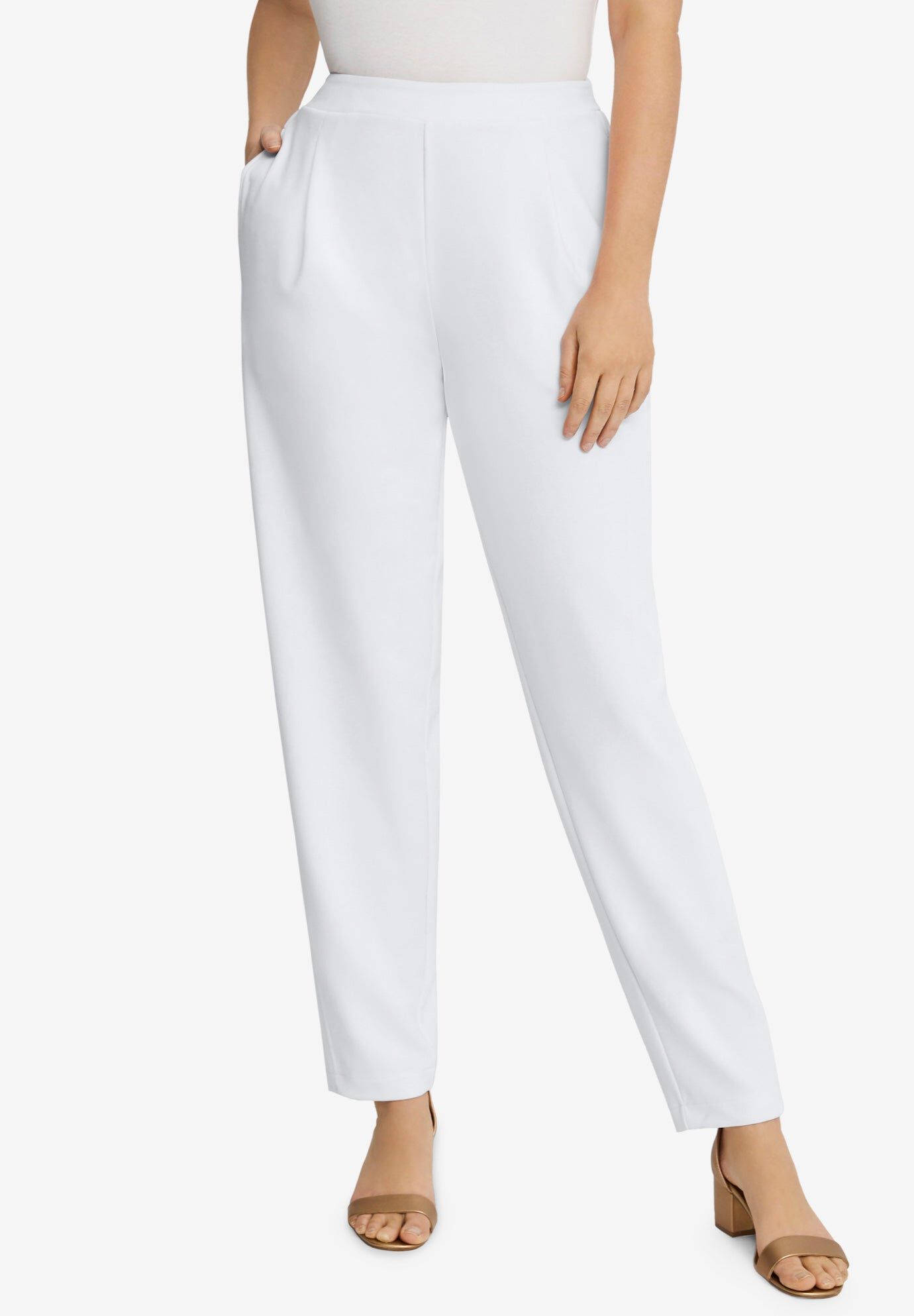 Ava Straight Leg Pants, Stretch Crepe main image 1