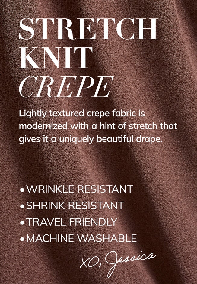 Knit Crepe Pleat Top, , alternate image number 3