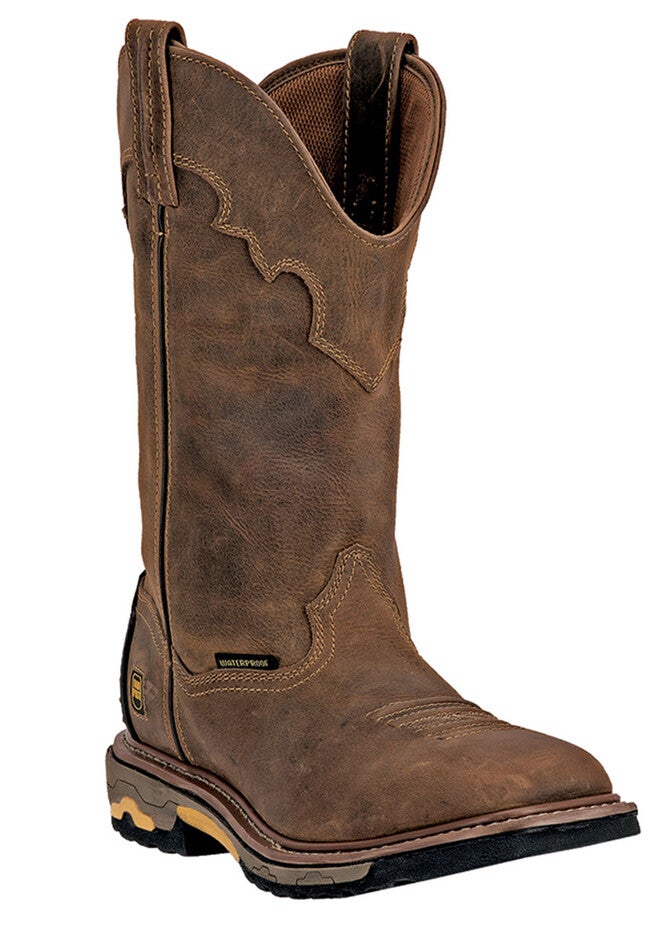 Dan Post Blayde 11 inches Shaft Distressed Steel Toe Boot, SADDLE TAN, hi-res image number null