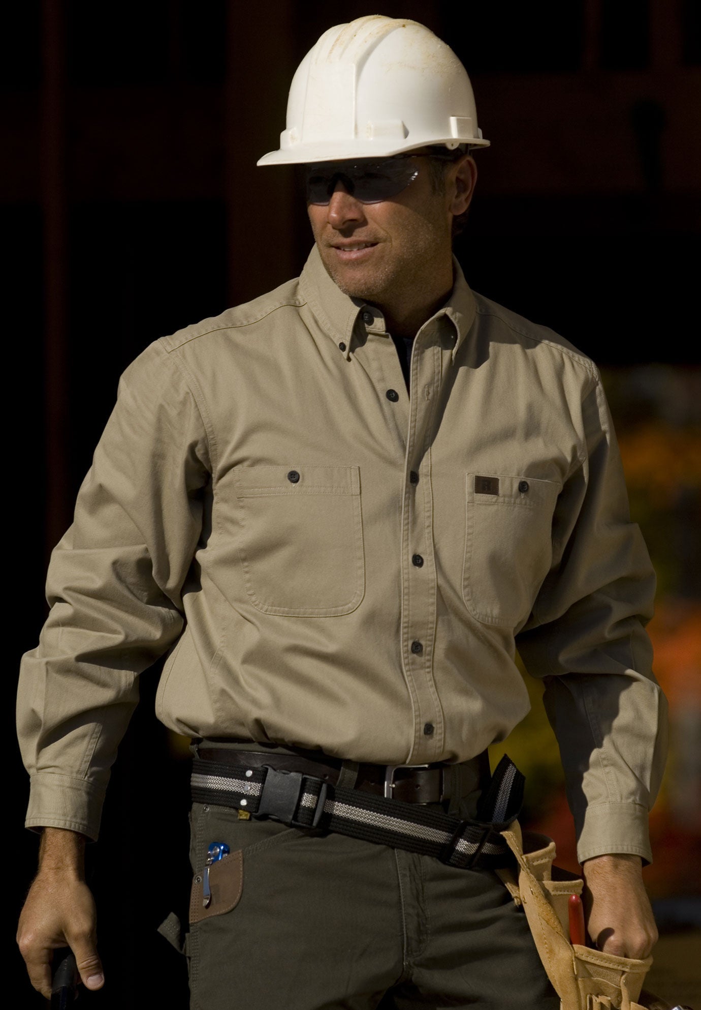 Riggs Workwear Long-Sleeve Cotton Work Shirt, , alternate image number 1