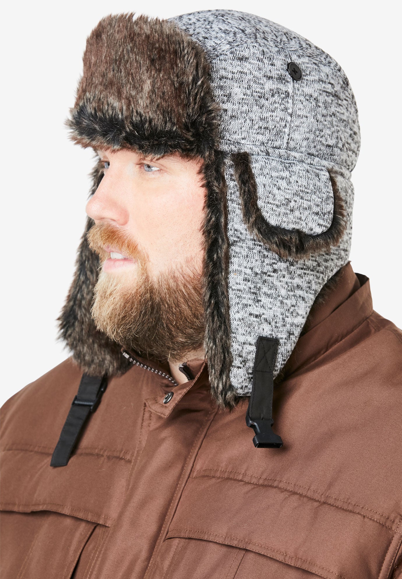 Fur trim hat sales
