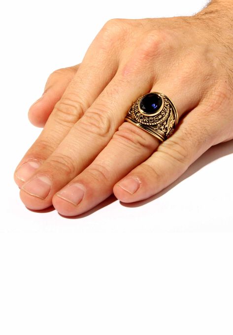 Gold-Plated Sapphire Air Force Ring, , alternate image number null