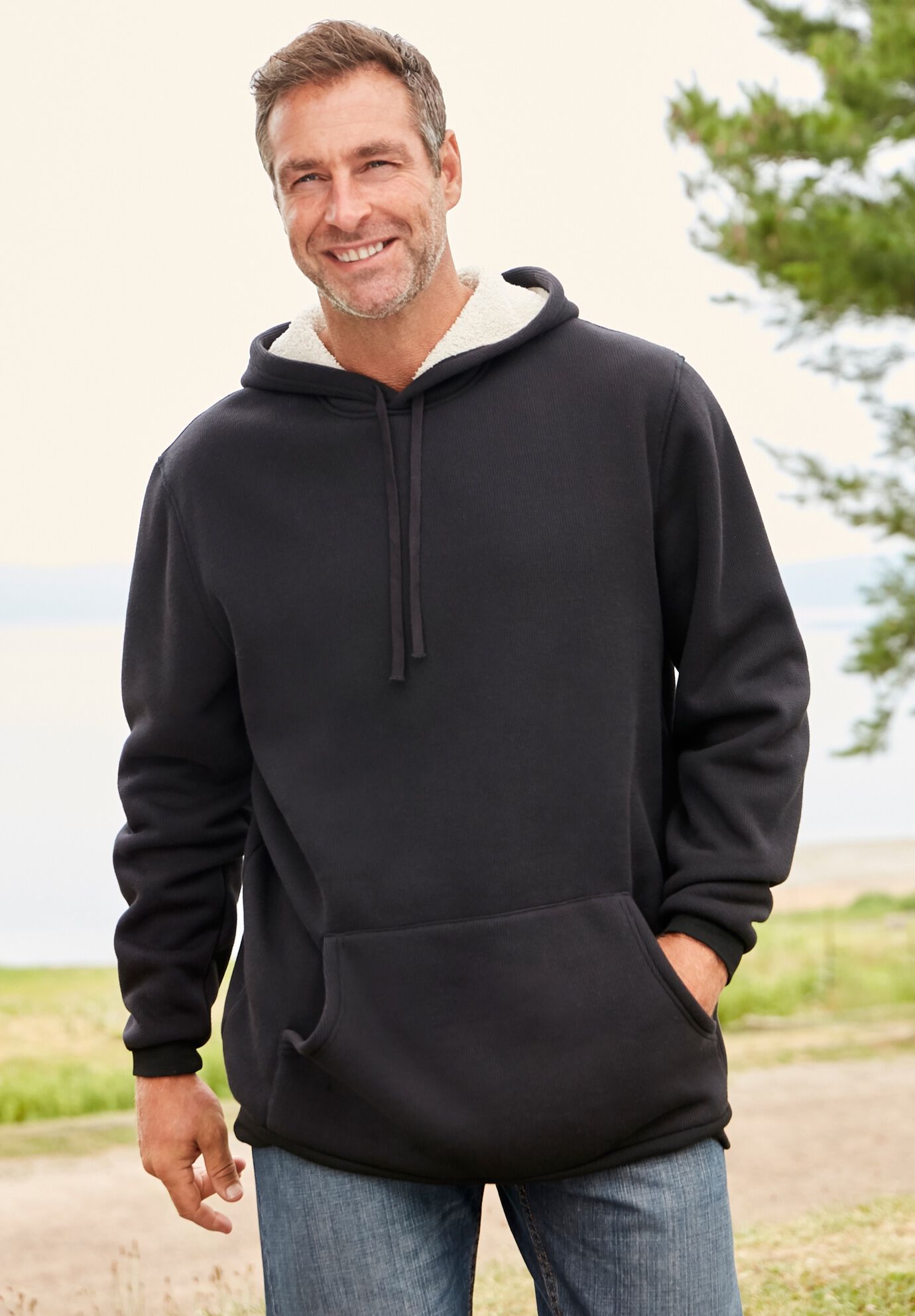 Waffle deals pullover hoodie
