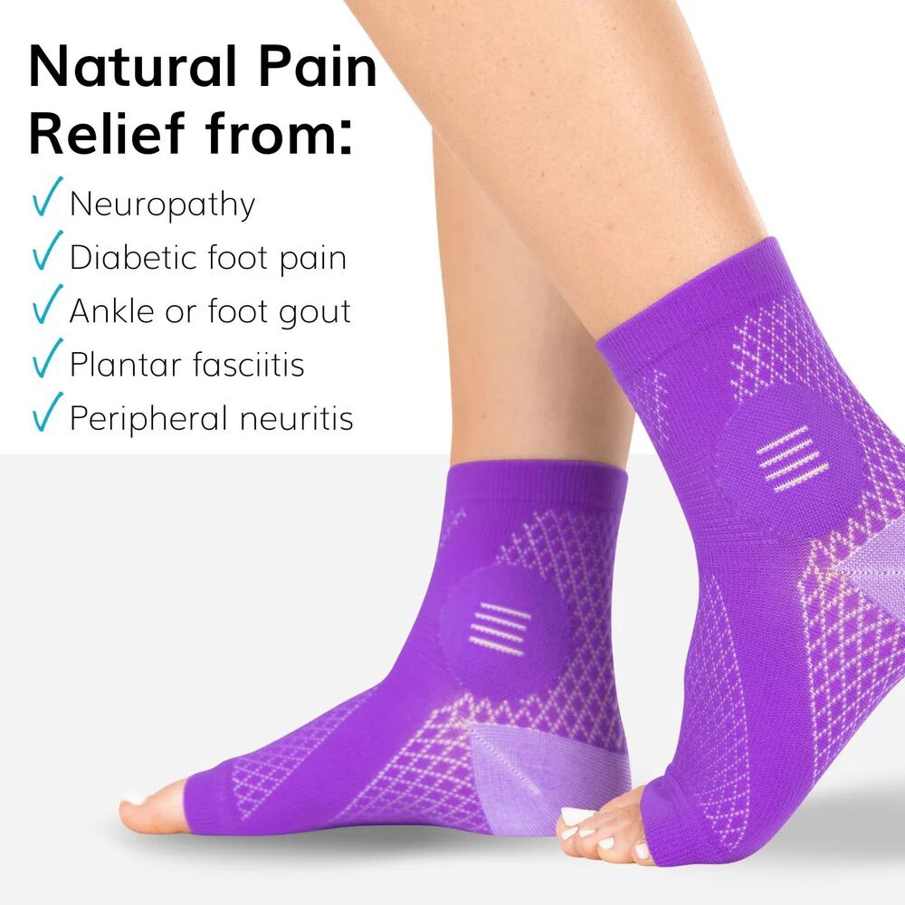 Neuropathy Socks &ndash; 3 Pack, GRAY, alternate image number 5