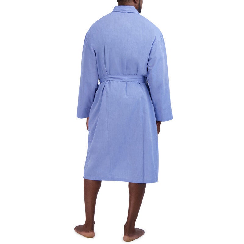 Shawl Collar Robe, BLUE, on-hover image number 1