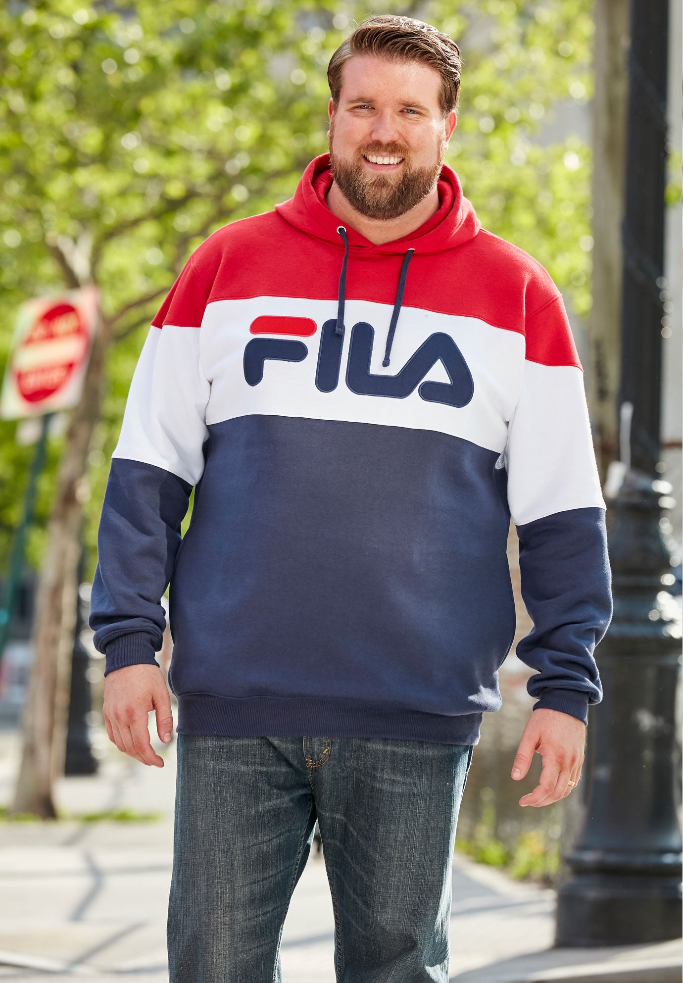 Fila night blocked hoodie sales