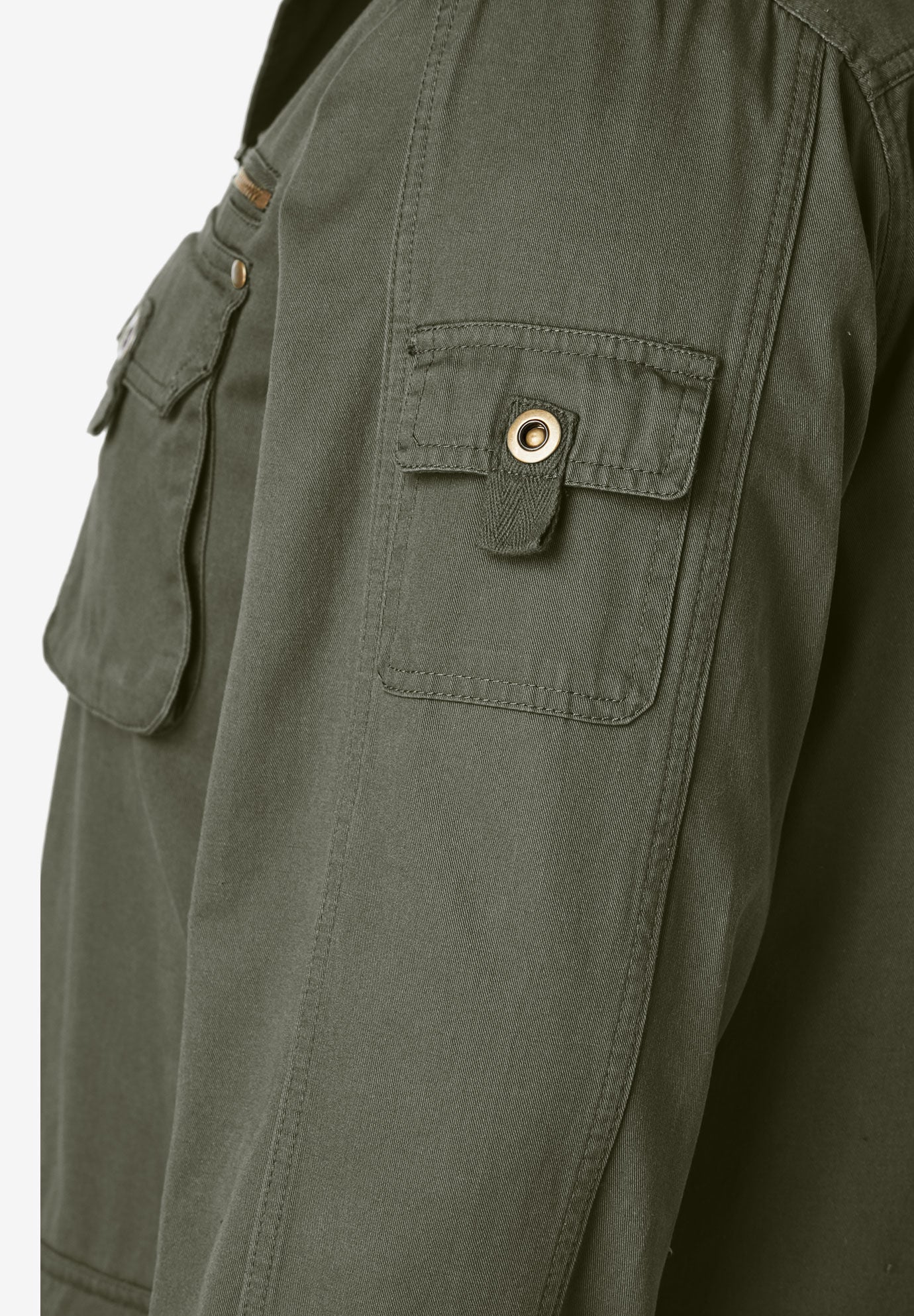 9 Pocket Twill Utility Jacket | Brylane Home 9 Pocket Twill Utility Jacket | Brylane Home