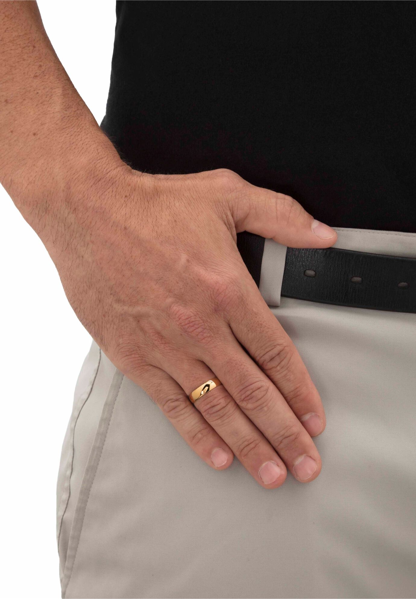 14k Gold over Sterling Silver Wedding Band Ring, , alternate image number 3