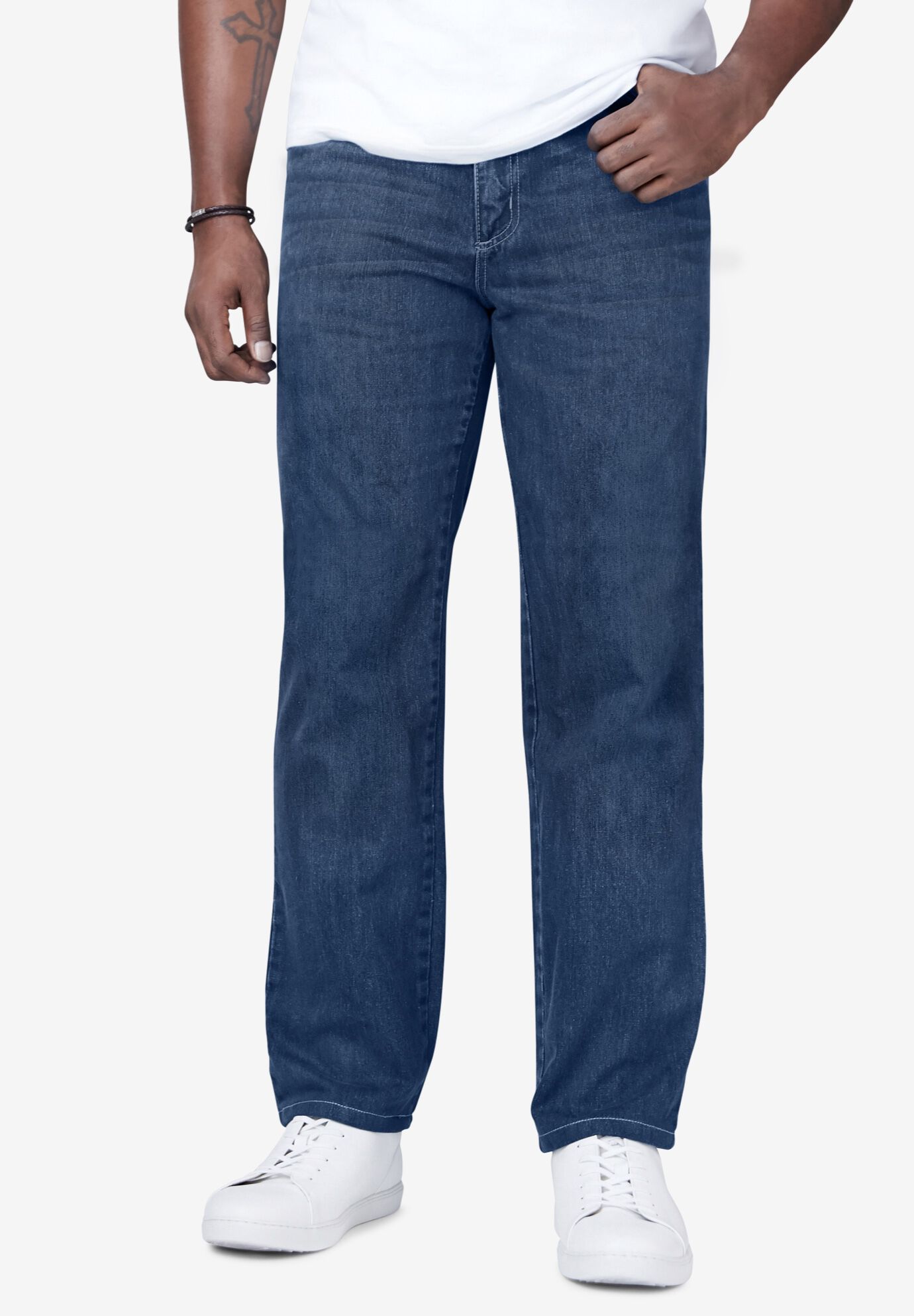 Liberty Blues™ Relaxed-Fit Side Elastic 5-Pocket Jeans