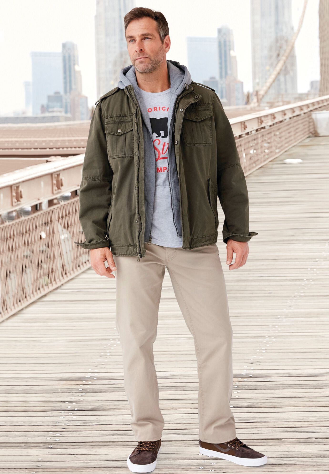Men jersey lined field parka clearance
