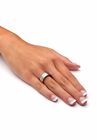 Gold Ion-Plated Stainless Steel Two-Tone "Footprints in the Sand" Ring, , alternate image number null