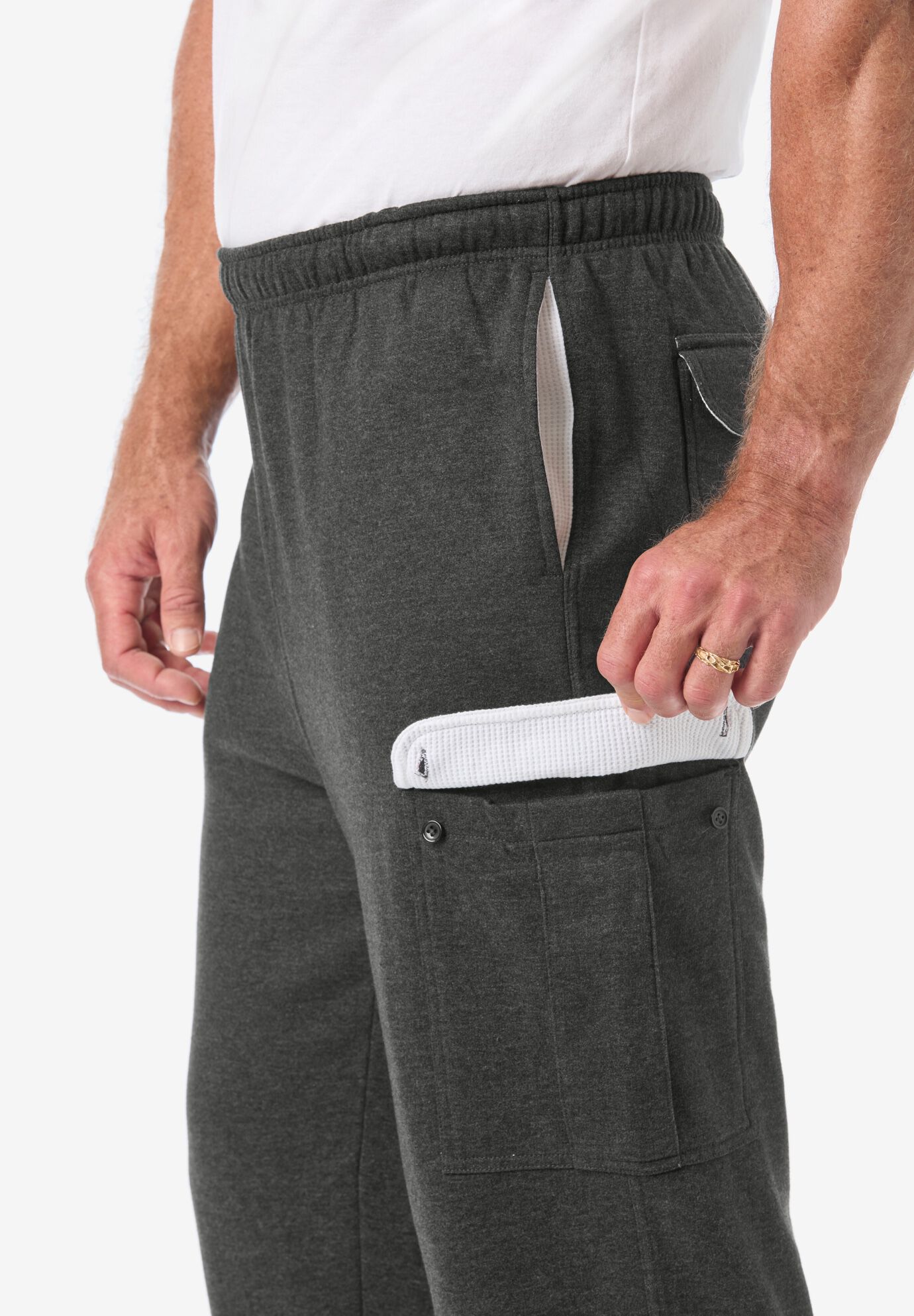 Thermal Lined Cargo Pants Brylane Home