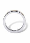 Gold Ion-Plated Stainless Steel Two-Tone "Footprints in the Sand" Ring, , on-hover image number null