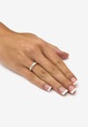 14K Gold over Sterling Silver Diamond Accent Sideways Cross Ring, , alternate image number null