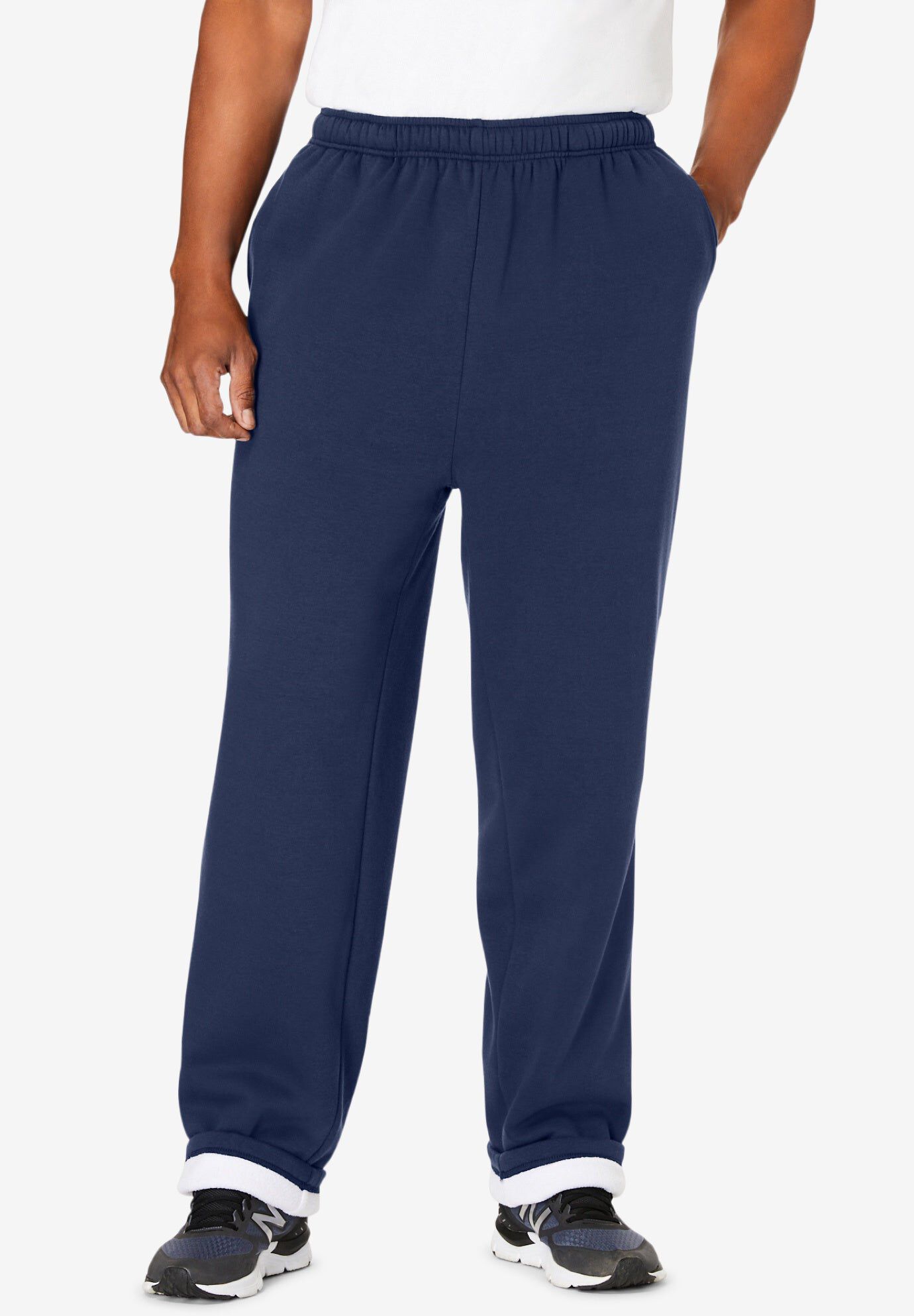 Sherpa Lined Full Elastic Sweatpants Brylane Home