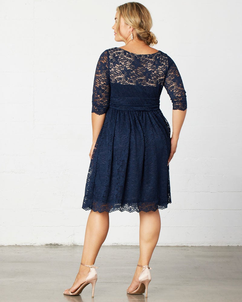 Simply be navy lace dress cheap