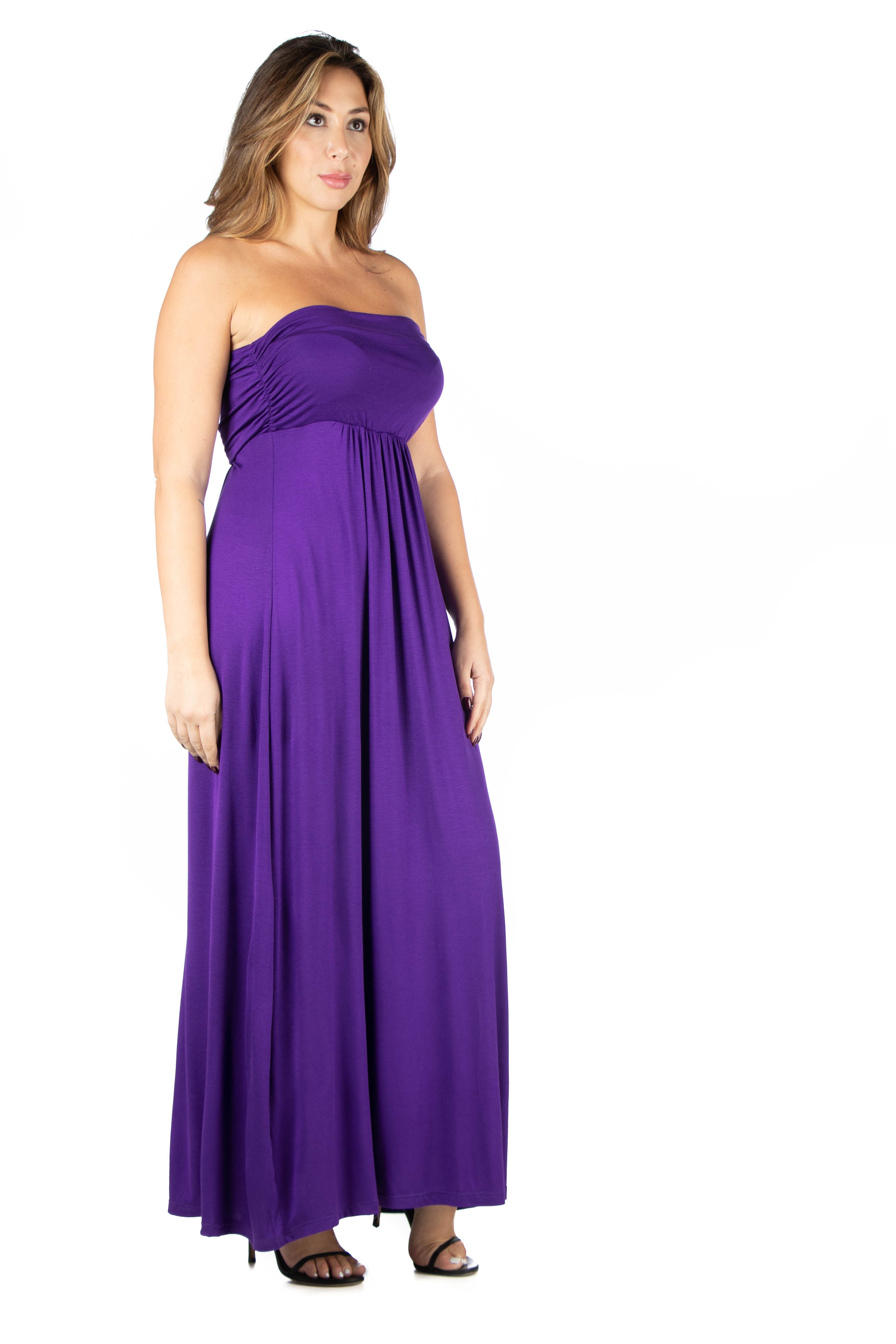 Plus Size Strapless Maxi Dress, , alternate image number 2