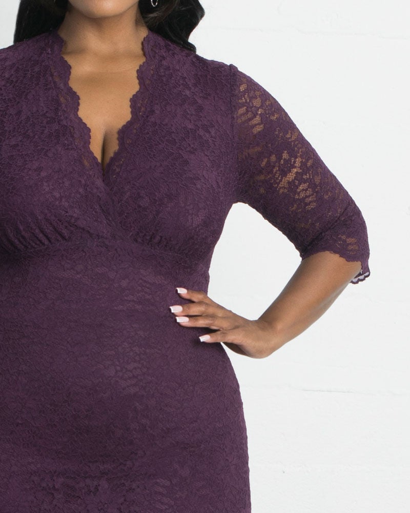 Scalloped boudoir lace dress sale