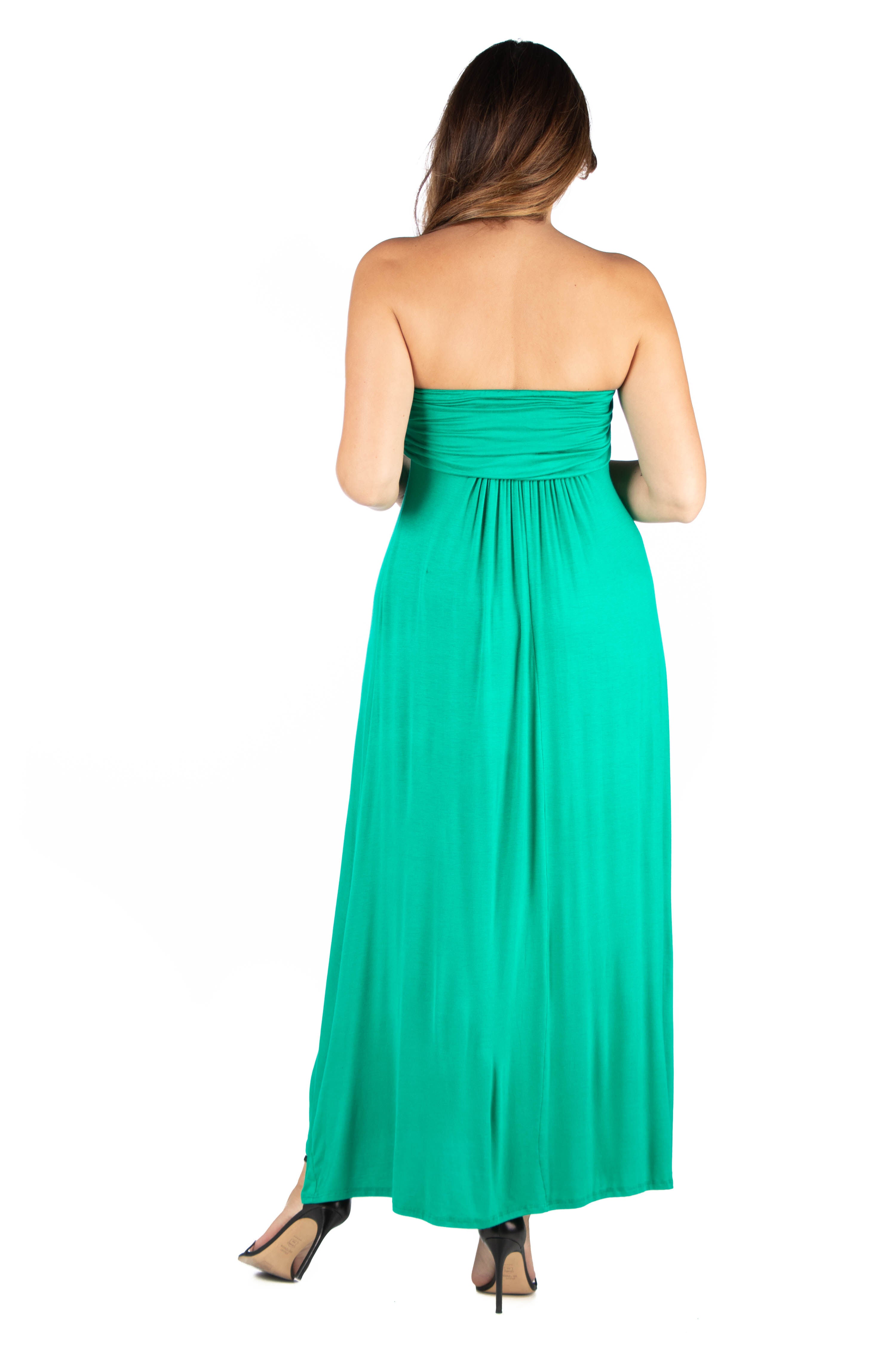 Plus Size Strapless Maxi Dress, , alternate image number 1