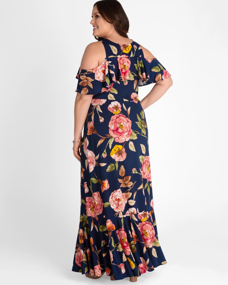 Piper Cold Shoulder Maxi Dress, , alternate image number 5