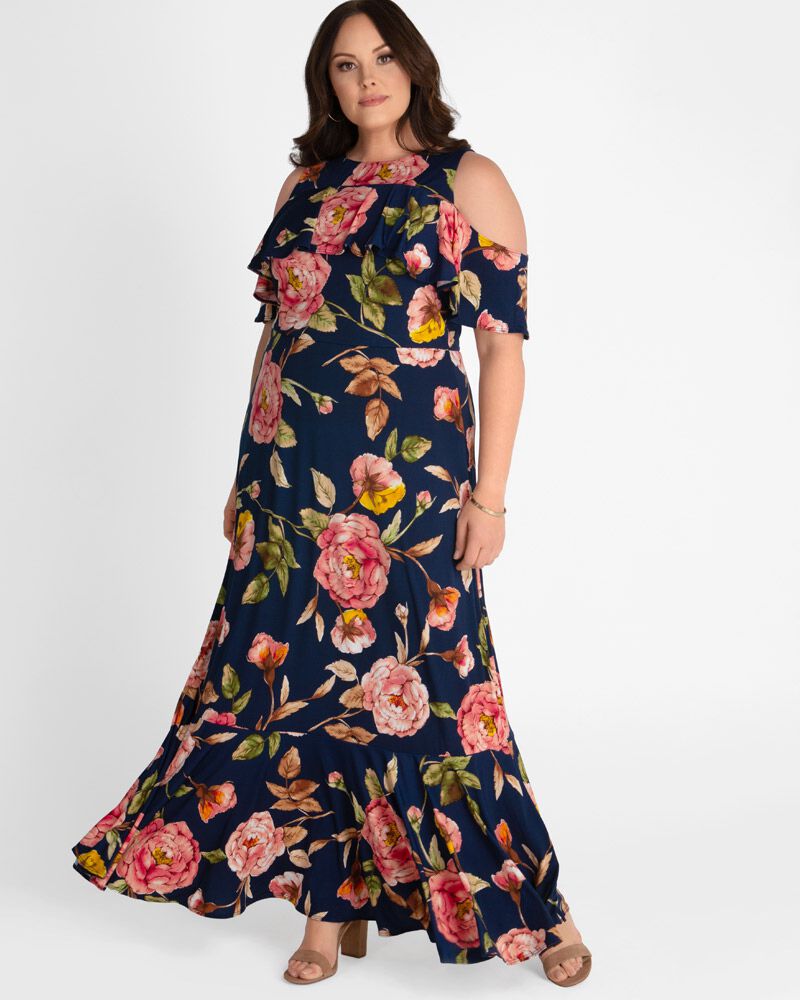Piper Cold Shoulder Maxi Dress, , alternate image number 6