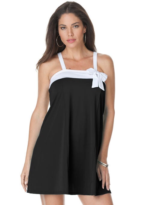 Side Bow Swimdress Swimwear Brylane Home