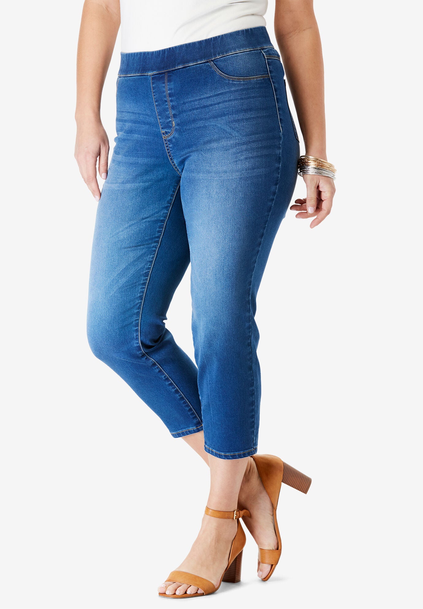 360 Stretch No Gap Capri Jean Brylane Home