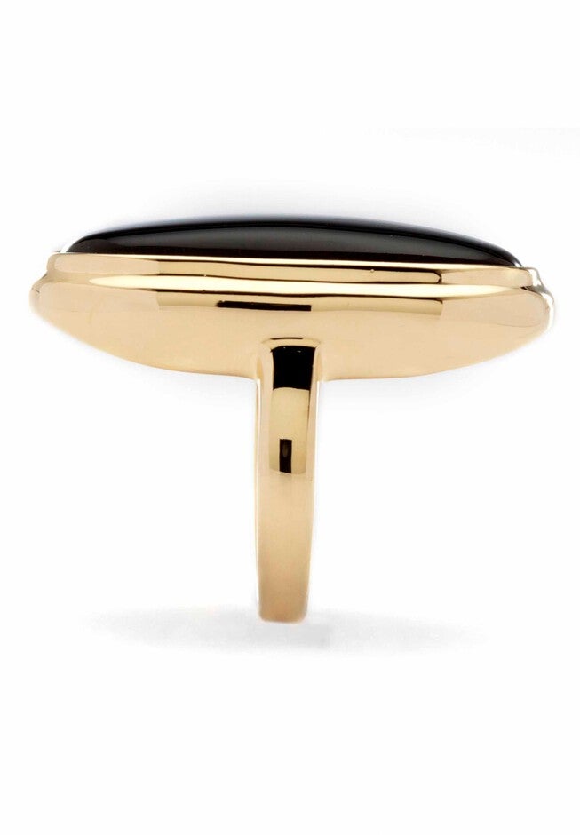 Gold-Plated Black Onyx Ring, , alternate image number null