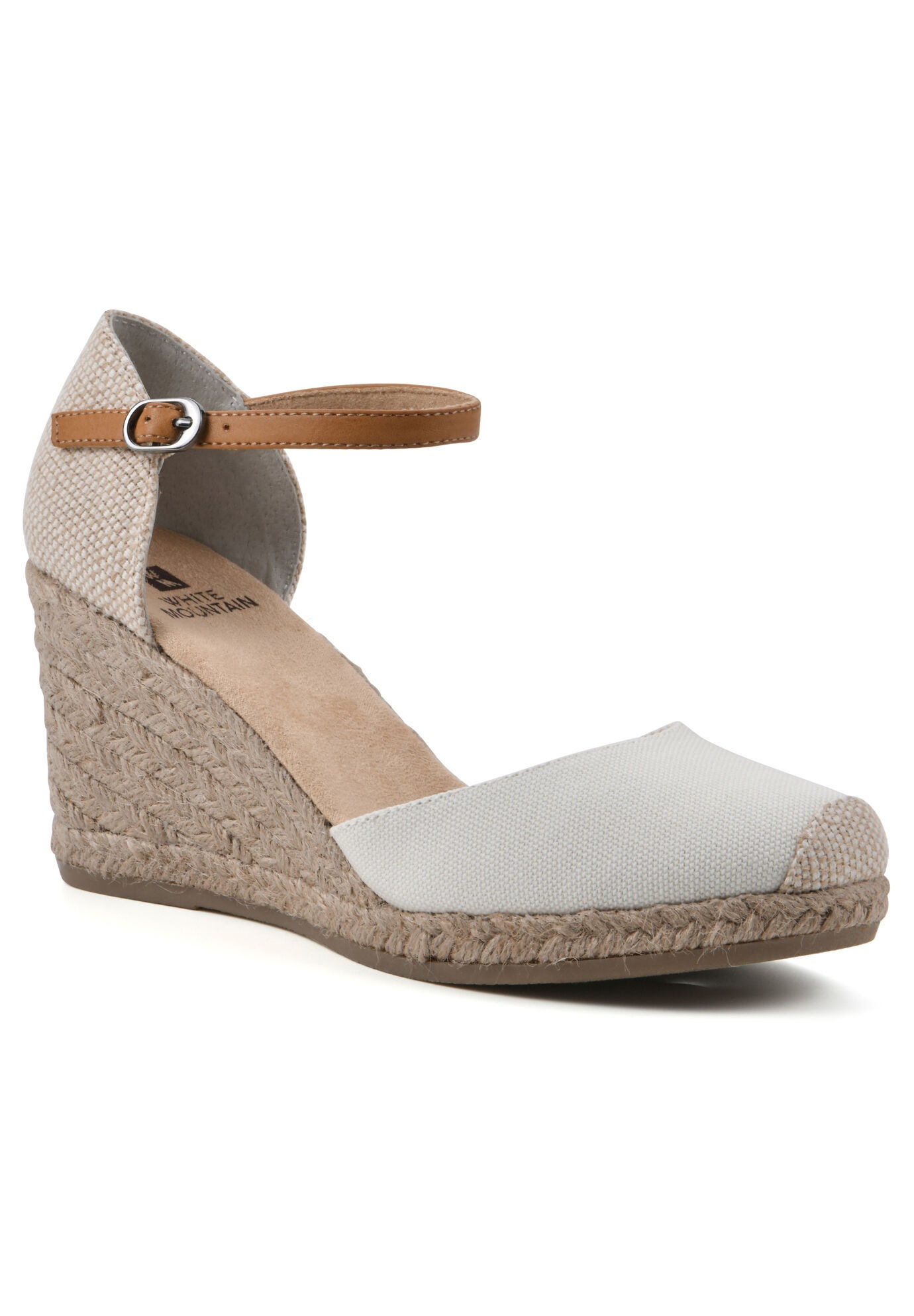 White Mountain Sandali Zeppa Espadrillas Per Donna - Modello Beachball Con Tomaia In Tessuto