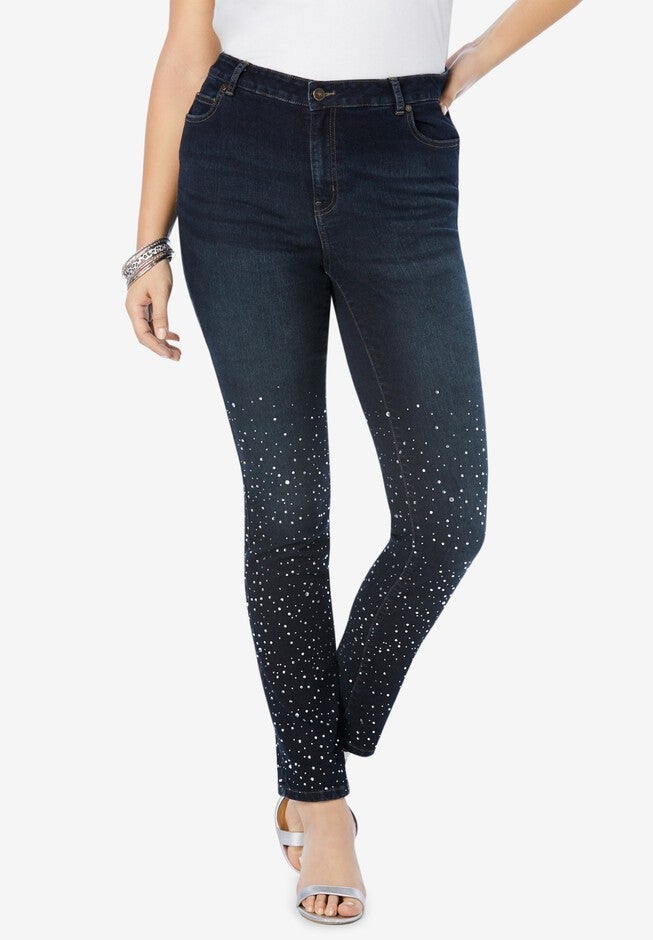 Glam Jean, RHINESTONE OMBRE, hi-res image number 0