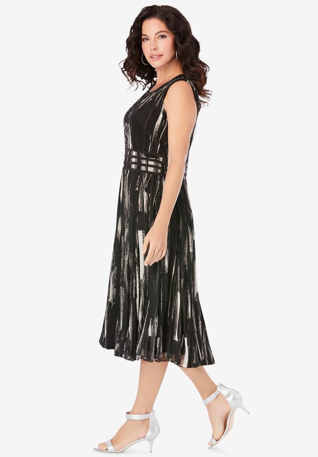 Printed Empire Waist Dress, , alternate image number null