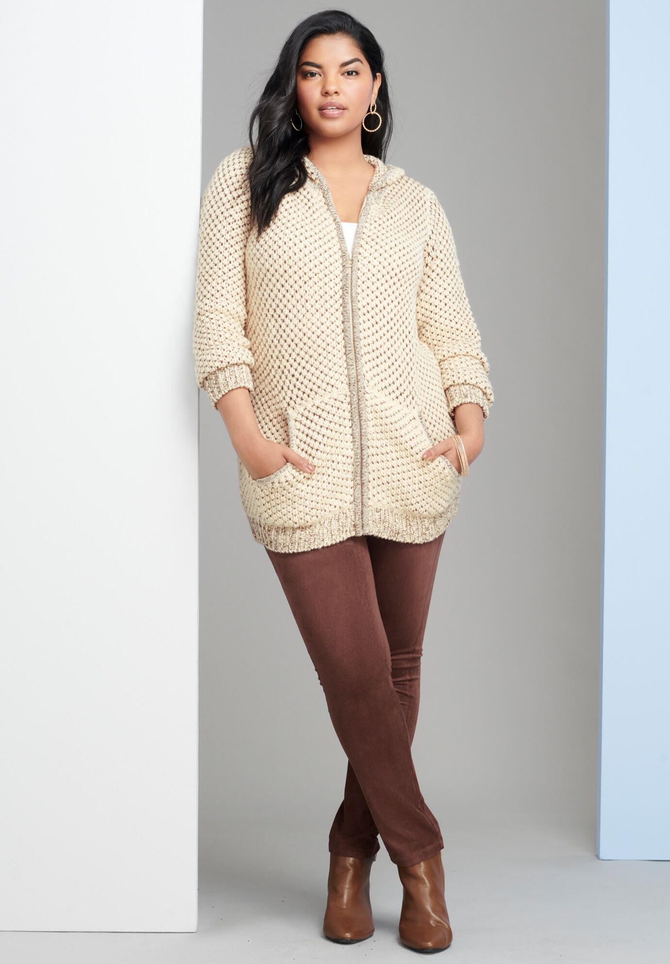Thermal hoodie cardigan online