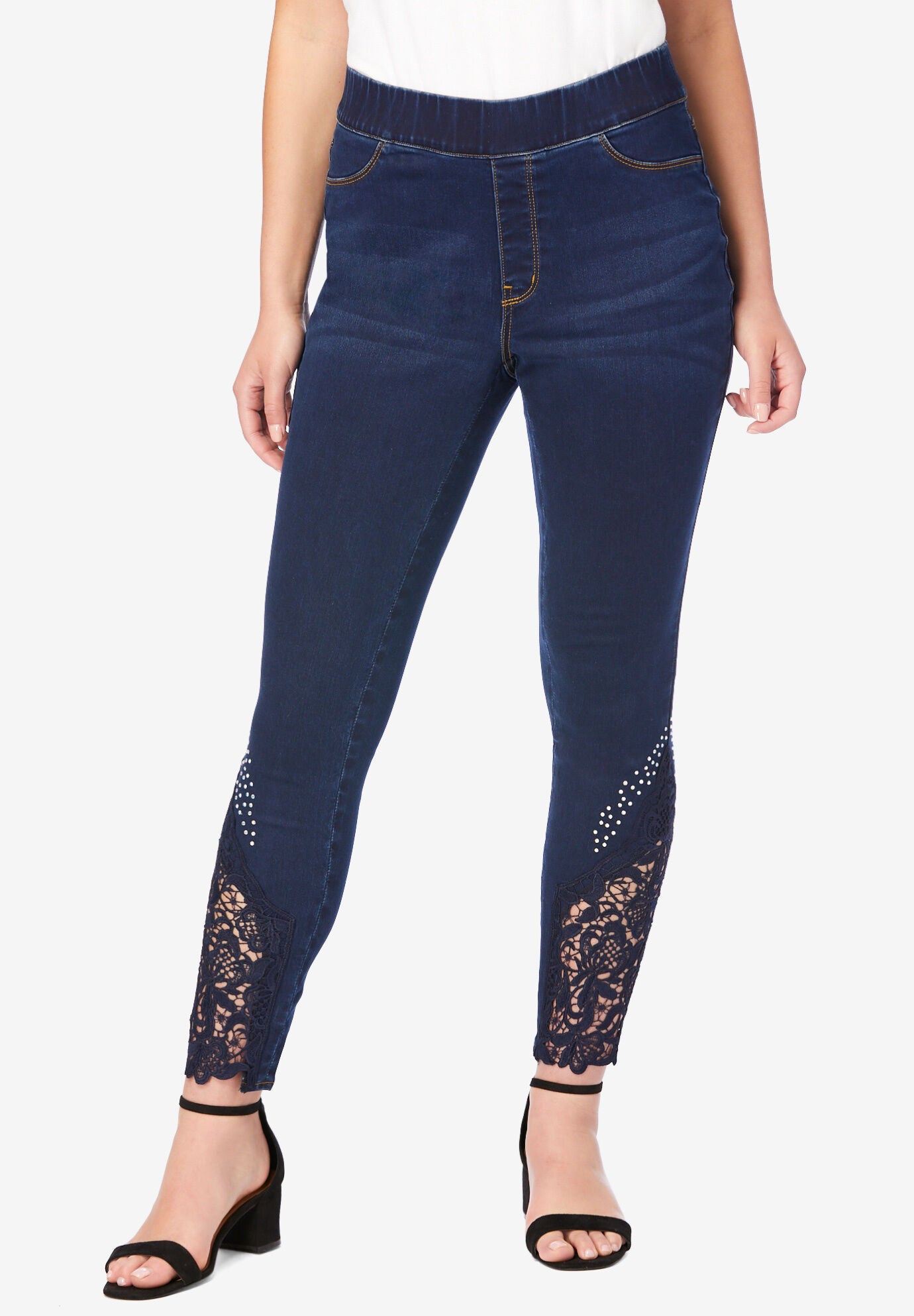 Stretch lace store applique