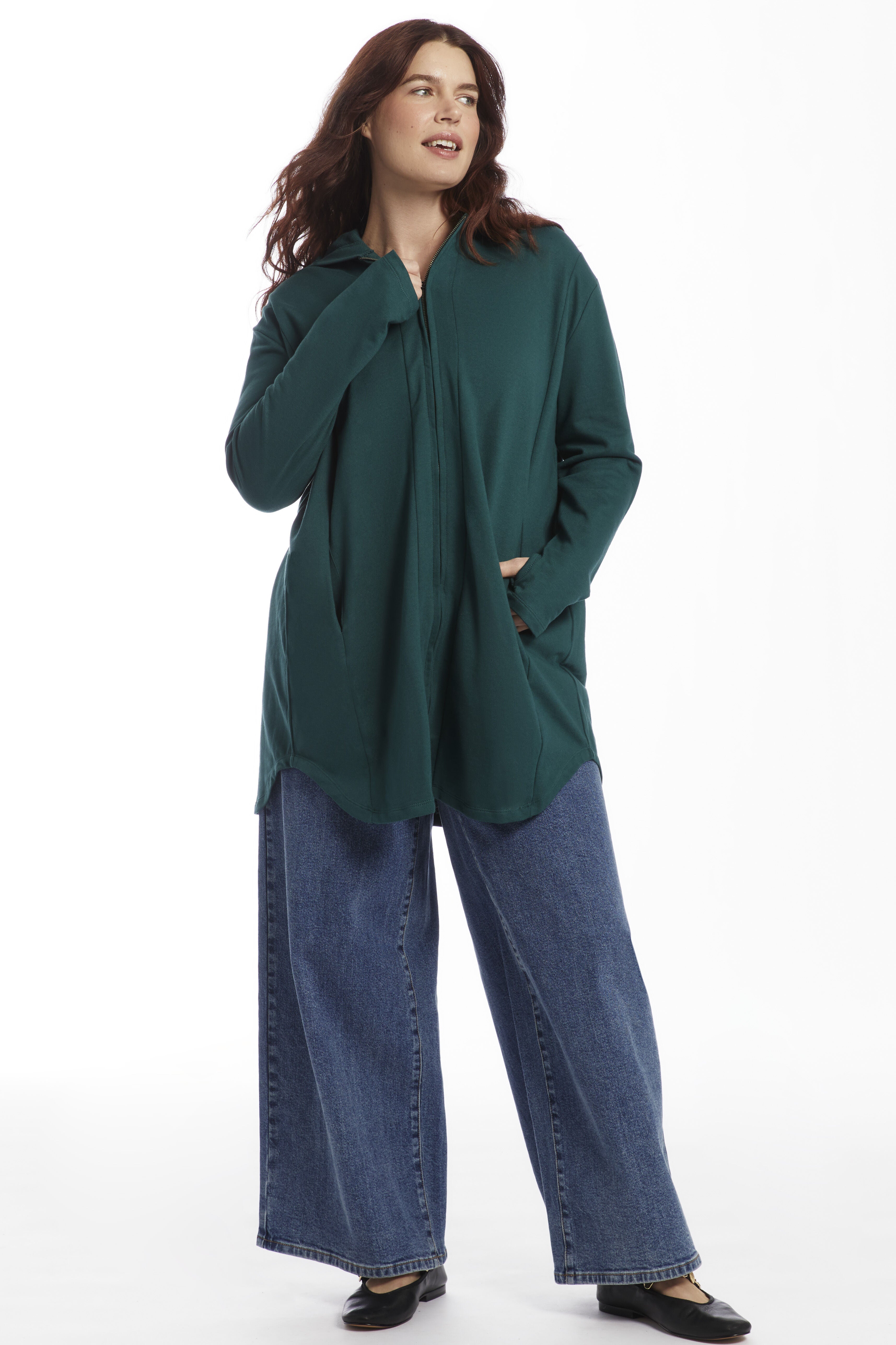 Zip-Up French Terry Hoodie