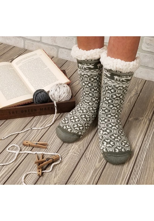 Moose Slipper Socks, , on-hover image number null