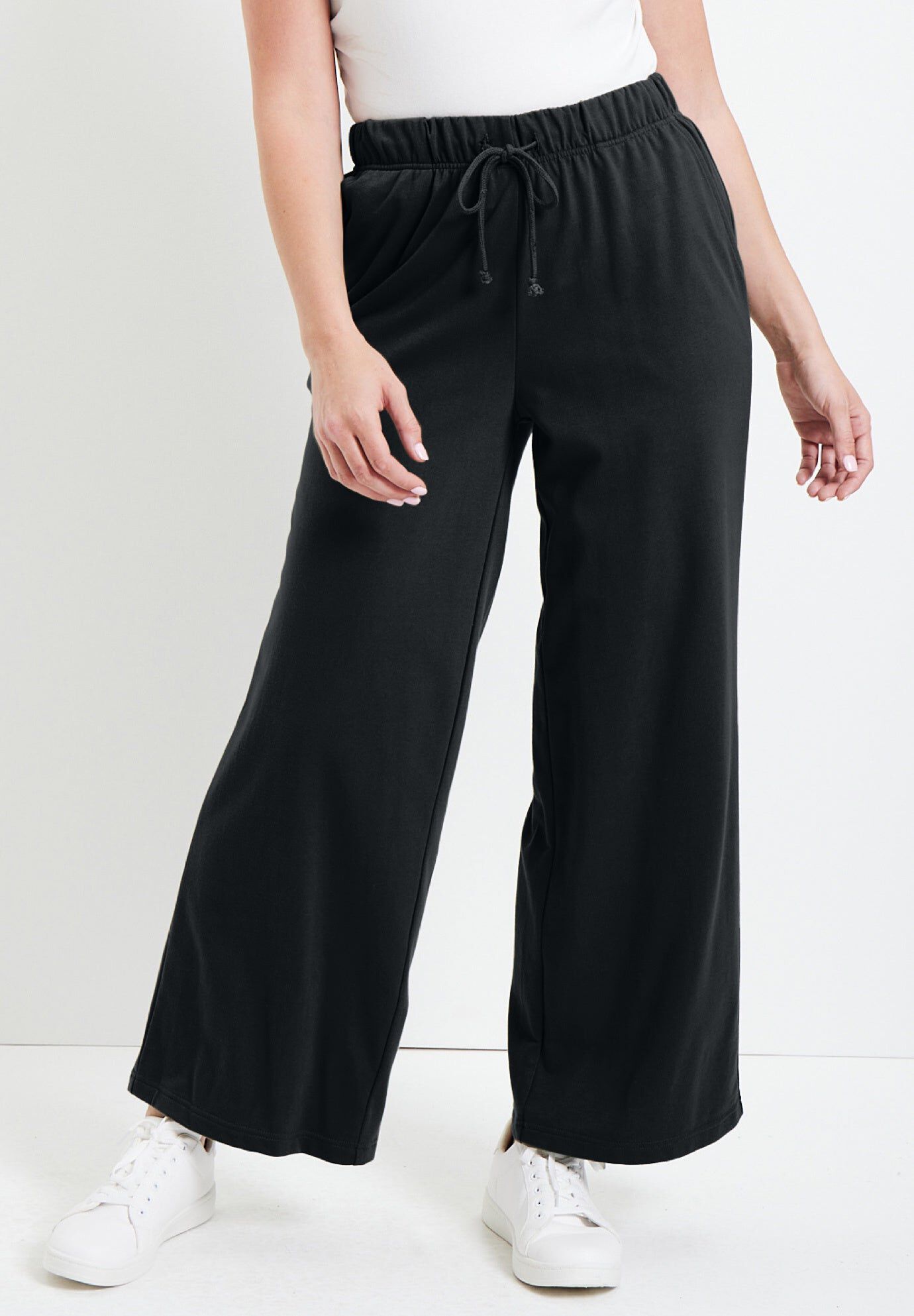 French Terry Wide-Leg Pants - ActiveZone main image 1