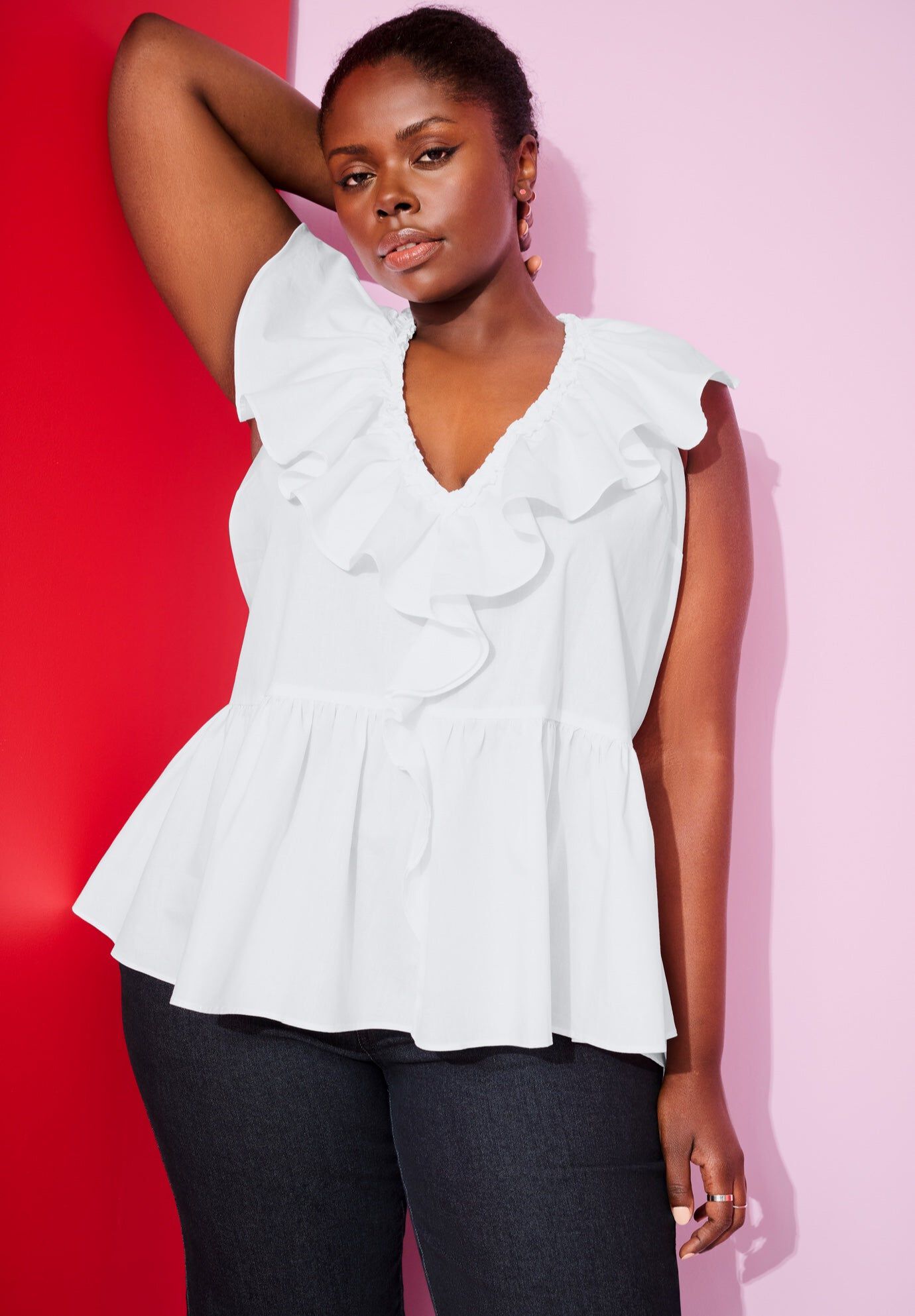Ruffled Peplum Top