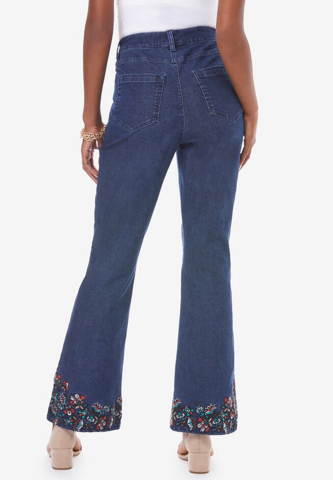 Batik Embroidered Bootcut Jean, , on-hover image number 1