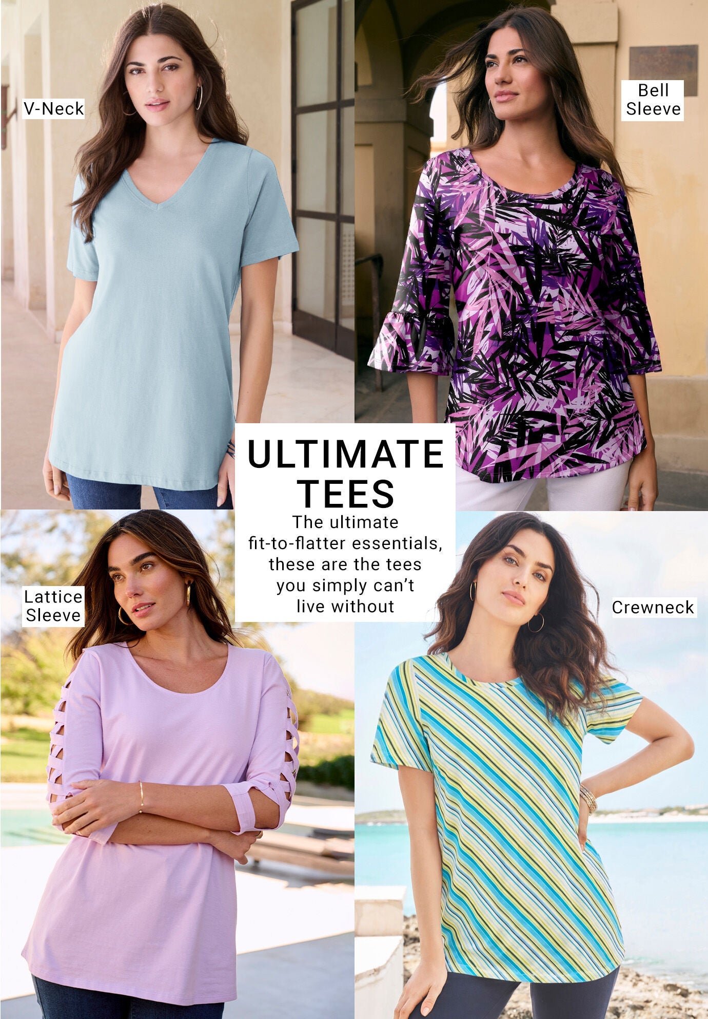 Plus Size Ultimate Cotton Crewneck Short Sleeve Swing Tee, , alternate image number 9