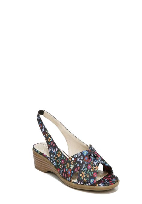 Mimosa 2 Sandals by LifeStride®, BLACK FLORAL, hi-res image number null