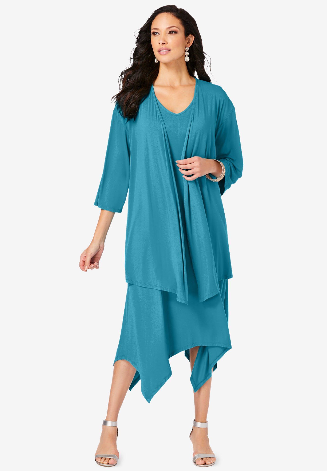 Jacket Dress Set, DEEP TURQUOISE, hi-res image number 0