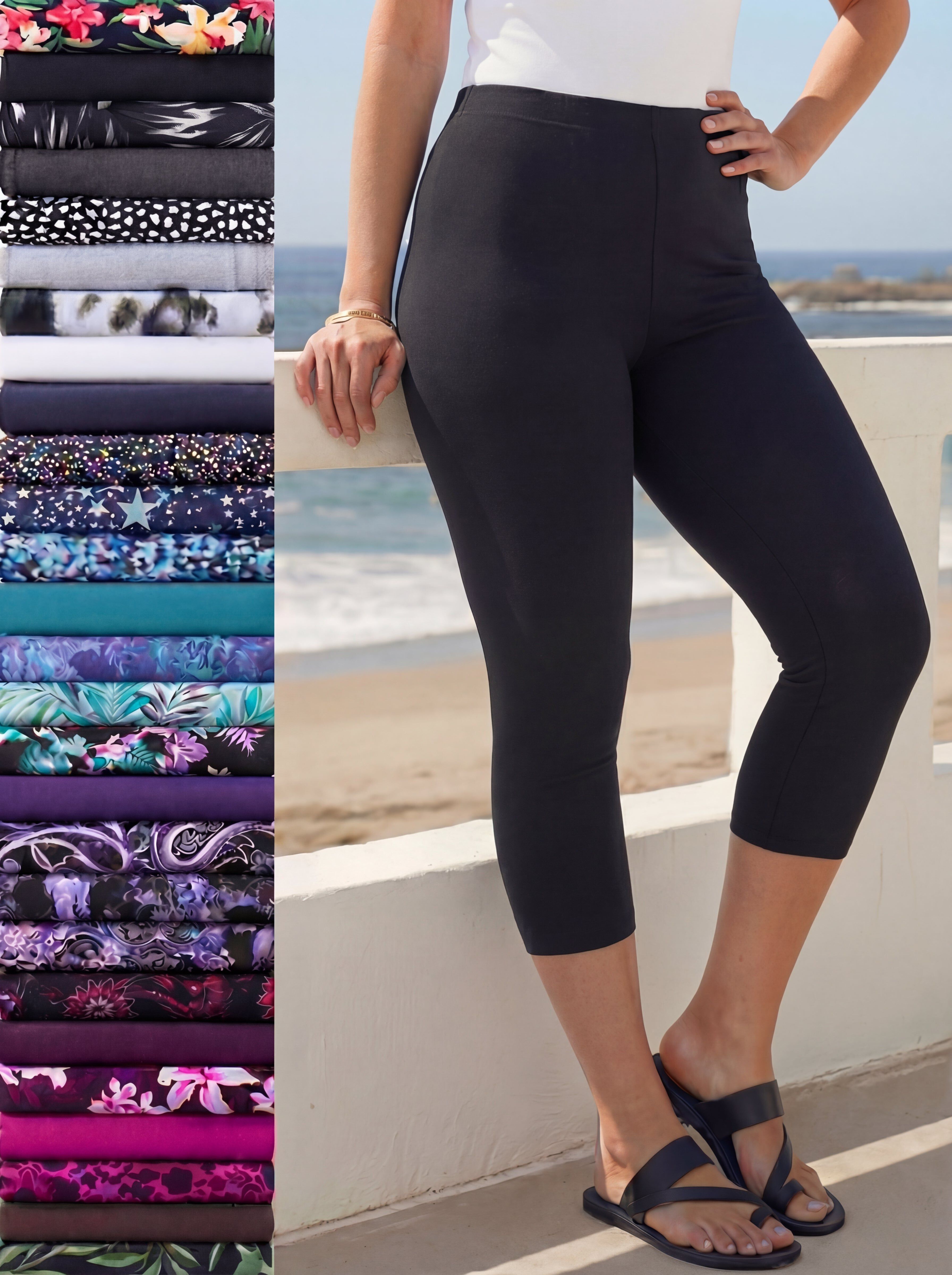 Plus Size Essential Stretch Capri Legging