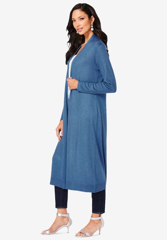 Fine Gauge Duster Cardigan, , alternate image number 2
