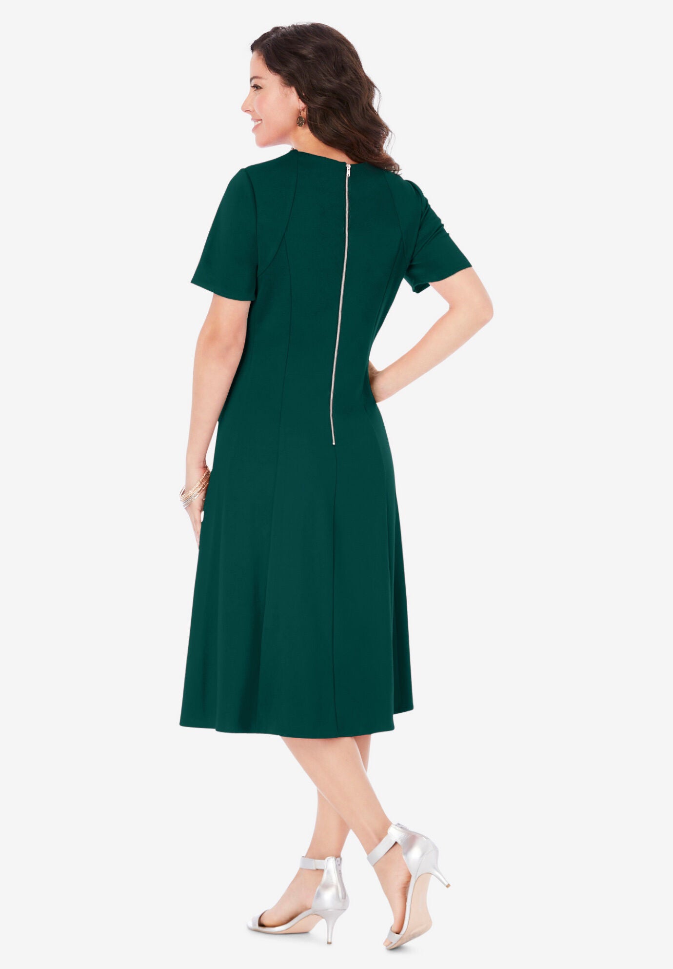 Ponte flounce store flare dress