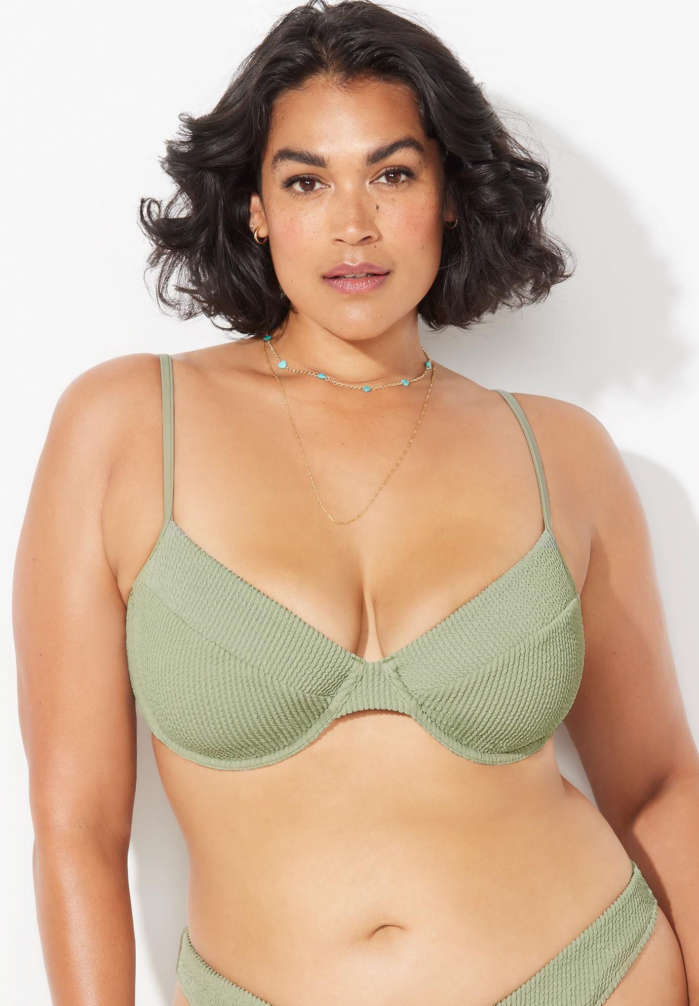 The Julia Crinkle Underwire Bikini Top, , alternate image number 4