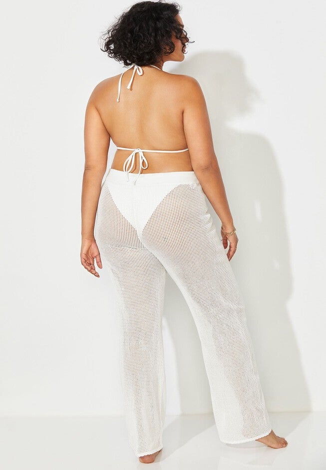Camille Kostek Longer Length Crochet Beach Pant, , alternate image number null