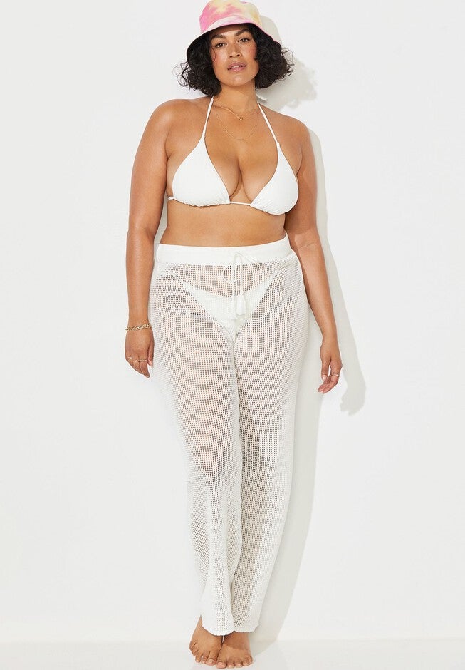 Camille Kostek Longer Length Crochet Beach Pant, , alternate image number null