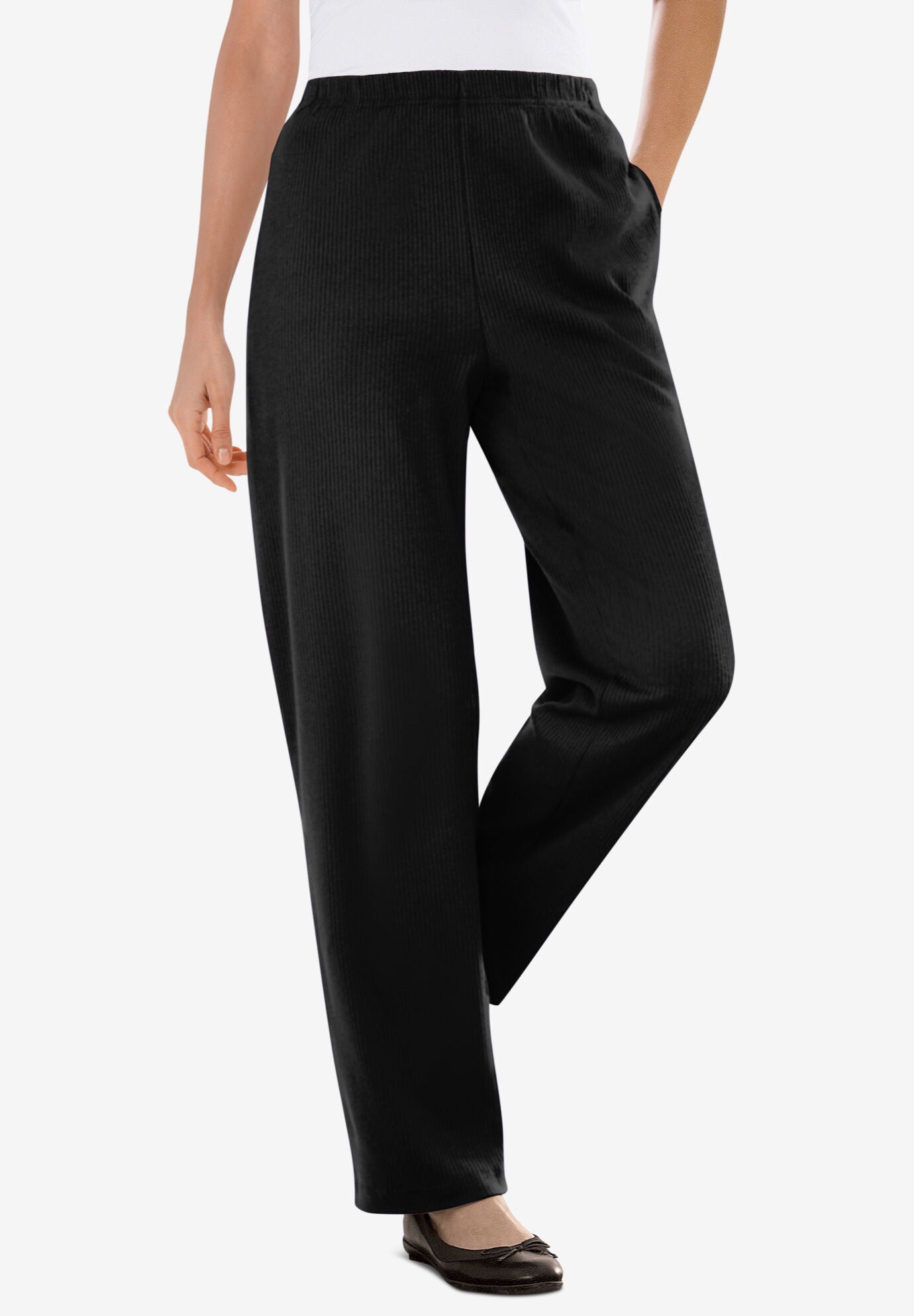 Straight leg knit pants online